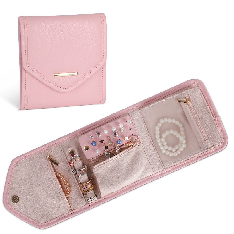 Vouwbare van het de Zakgeval van de Juwelenopslag Zak 14.5x3x15cm van Mini Travel Organizer Jewellery Roll