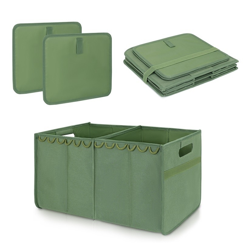 Opvouwbare Boomstamopslag Tote Luggage Storage For Suv Twee Compartimenten Vouwbare 36x4x9“