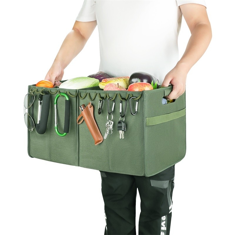 Opvouwbare Boomstamopslag Tote Luggage Storage For Suv Twee Compartimenten Vouwbare 36x4x9“