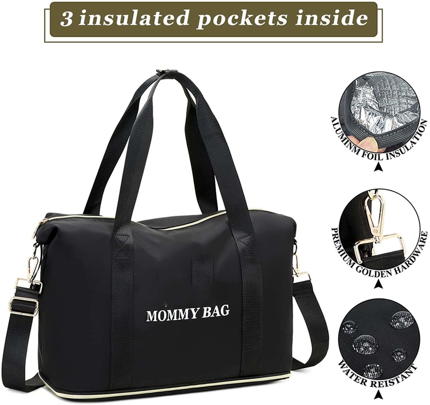De zachte Leuke Gepersonaliseerde Zakken van Luiertote bags small insulated bottle voor Pasgeboren