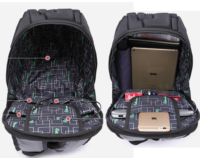 De harde Grote Grootte 16.14x10.43x1.18 van EVA Shell Business Backpack Travelling Bags“