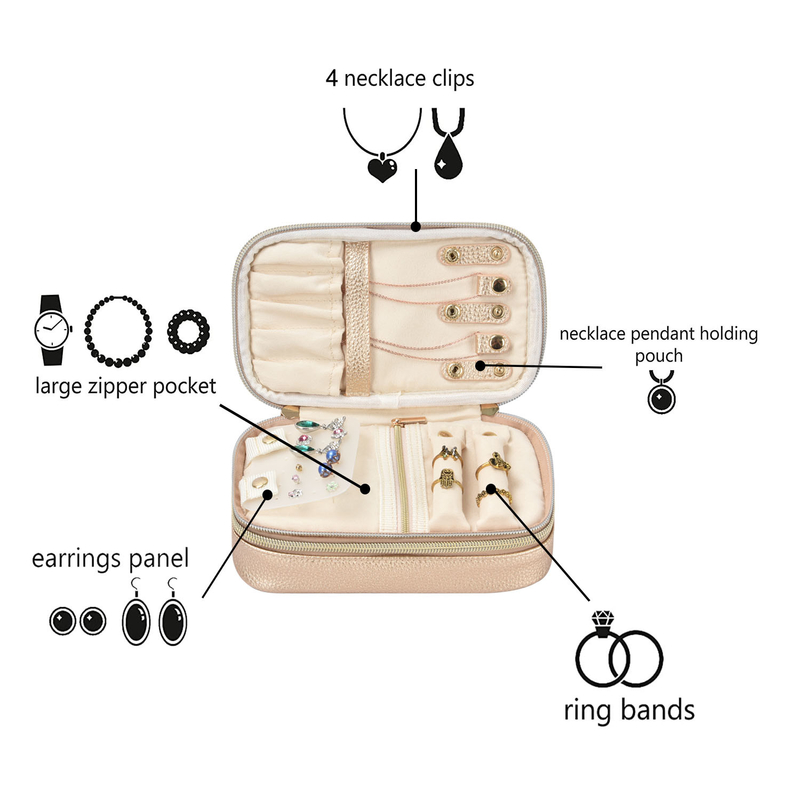 2 van de de Opslagzak van laagjuwelen van de de Zakkenorganisator het Geval 7x2.4x3.9 van Pouch Earring Travel“