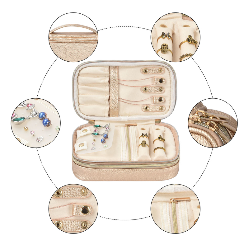 2 van de de Opslagzak van laagjuwelen van de de Zakkenorganisator het Geval 7x2.4x3.9 van Pouch Earring Travel“