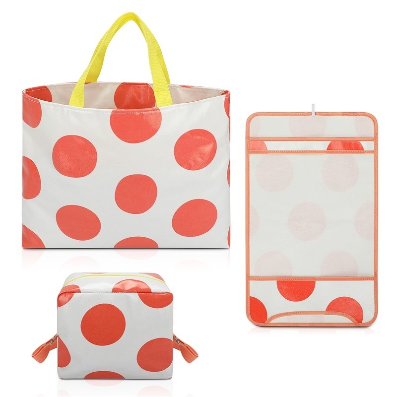 Vouwend Canvas Tote Shopping Bag Large de Beurzenportefeuilles 15.5X12.5 van 3 Pakkenhandtassen“