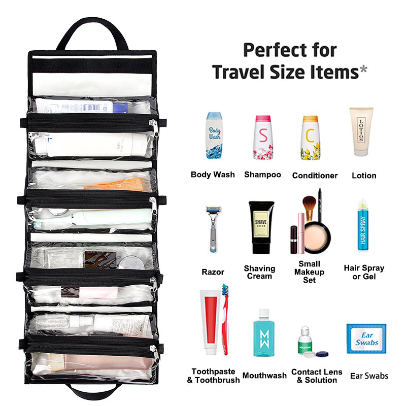Reis maakt Buitengewoon breed Hangend Toiletry pvc van Organisatorbag separated omhoog Zak 9X5“