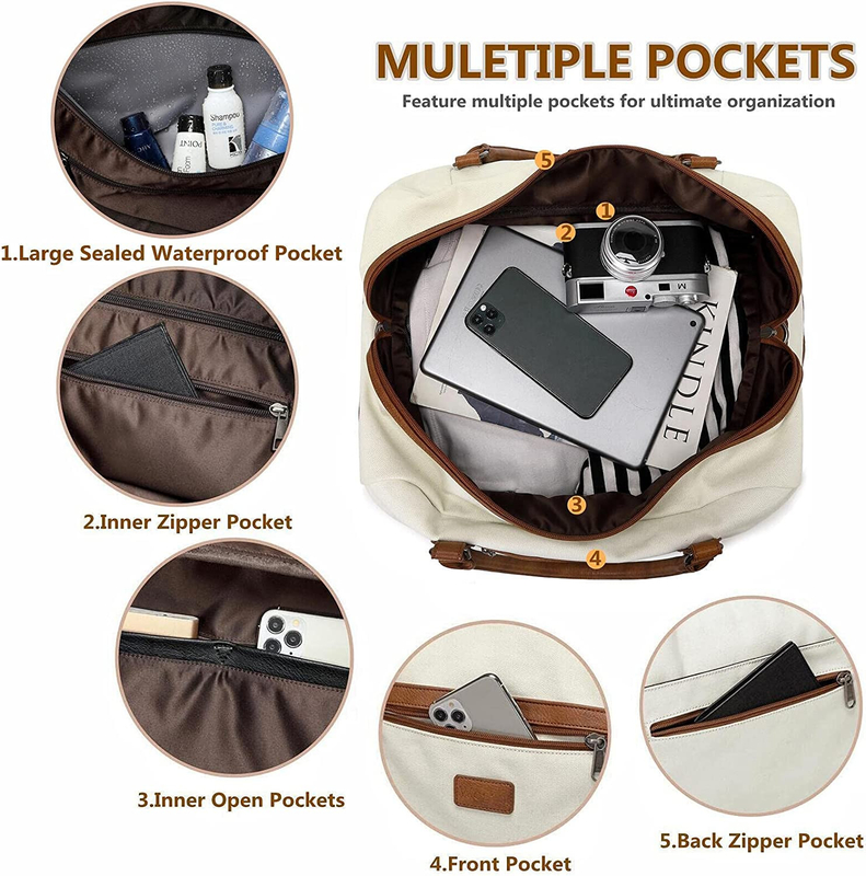 Modieuze Duffel Reiszakken met Laptop Compartimententoiletry 19 Duim 19.7x9.8x14.6“