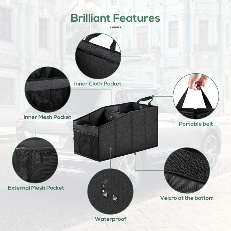 Grote Winkelende Autoorganisator Bags Grocery Foldable Front Back Seat Truck 19X10X10“