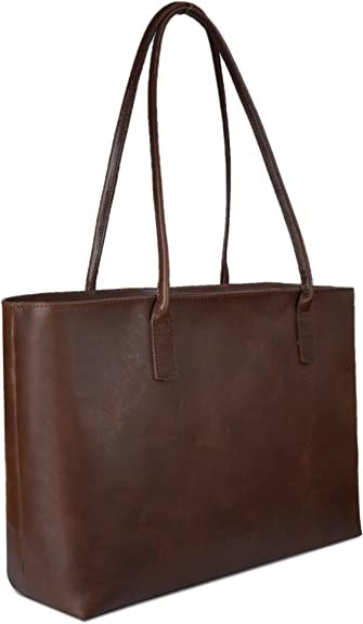 Uitstekende het Leerlaptop Tote Bag, 16x21-de Schouderzak van de Aktentascomputer van het het Werkbureau