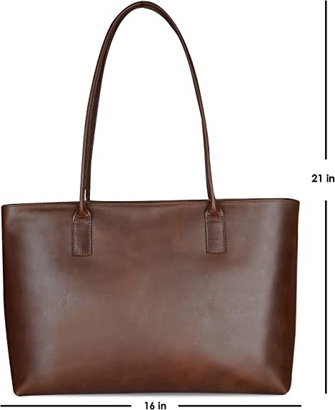 Uitstekende het Leerlaptop Tote Bag, 16x21-de Schouderzak van de Aktentascomputer van het het Werkbureau