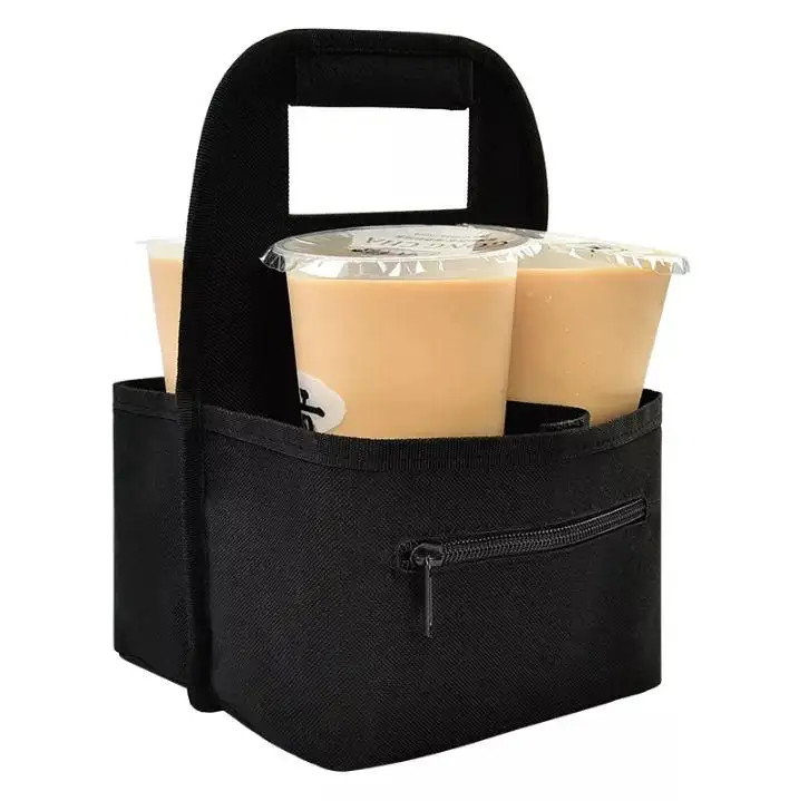 Draagbare koffietas, 10 * 7 inch aangepaste koffiekoppelsleeven