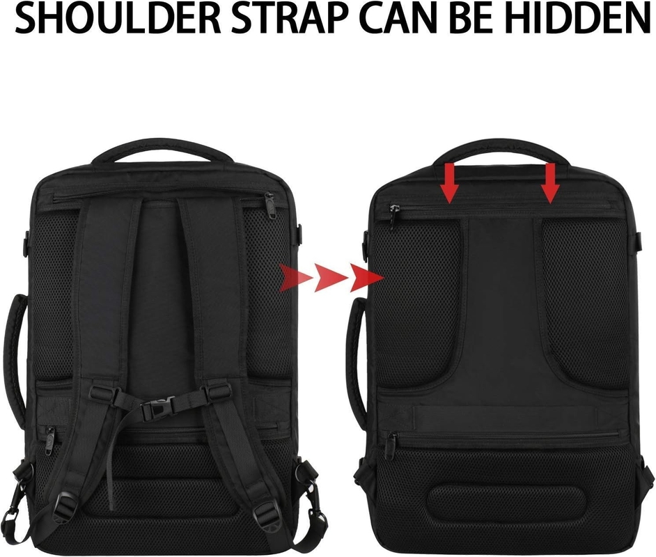 Zwarte 40L uitbreidbare draagbare bagageruimte Vlucht goedgekeurde outdoor duffel reistas