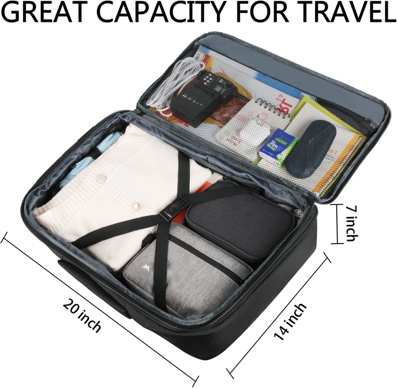 Zwarte 40L uitbreidbare draagbare bagageruimte Vlucht goedgekeurde outdoor duffel reistas