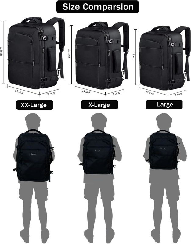Zwarte 40L uitbreidbare draagbare bagageruimte Vlucht goedgekeurde outdoor duffel reistas