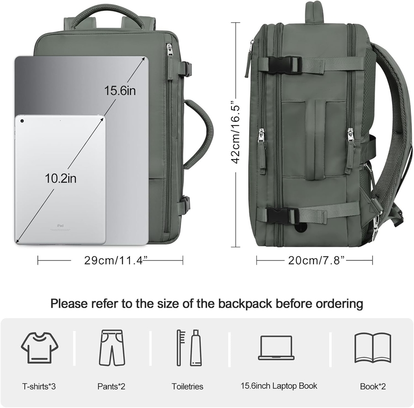 Casual Carry On Bagage Bag Olijfolie Groen Duffel Reistas Met USB-oplaadpoort