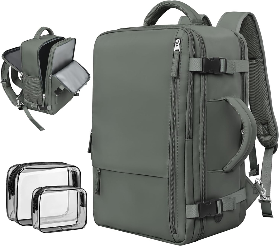Casual Carry On Bagage Bag Olijfolie Groen Duffel Reistas Met USB-oplaadpoort
