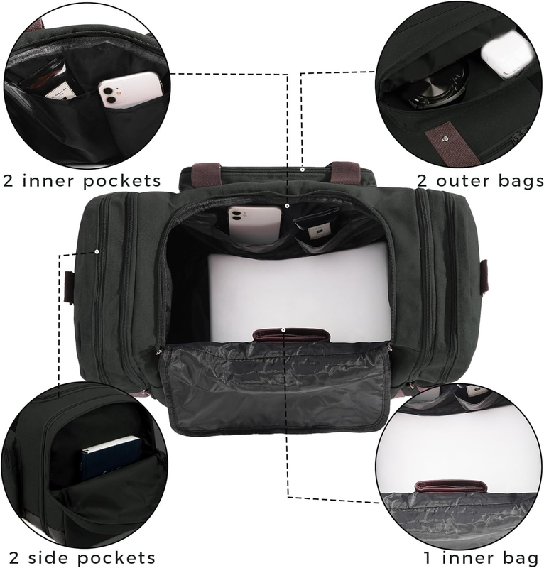 Grote capaciteit Reisauto Weekend handig om mee te nemen bagage mannen Duffel Canvas Crossbody Reisauto