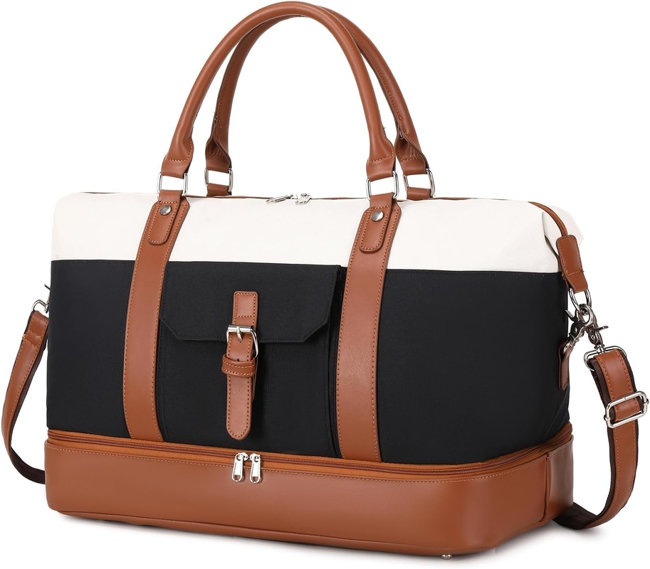 Cavas Weekender Carry on Duffel Travel Bag met lederen schoenen Compartiment voor mannen