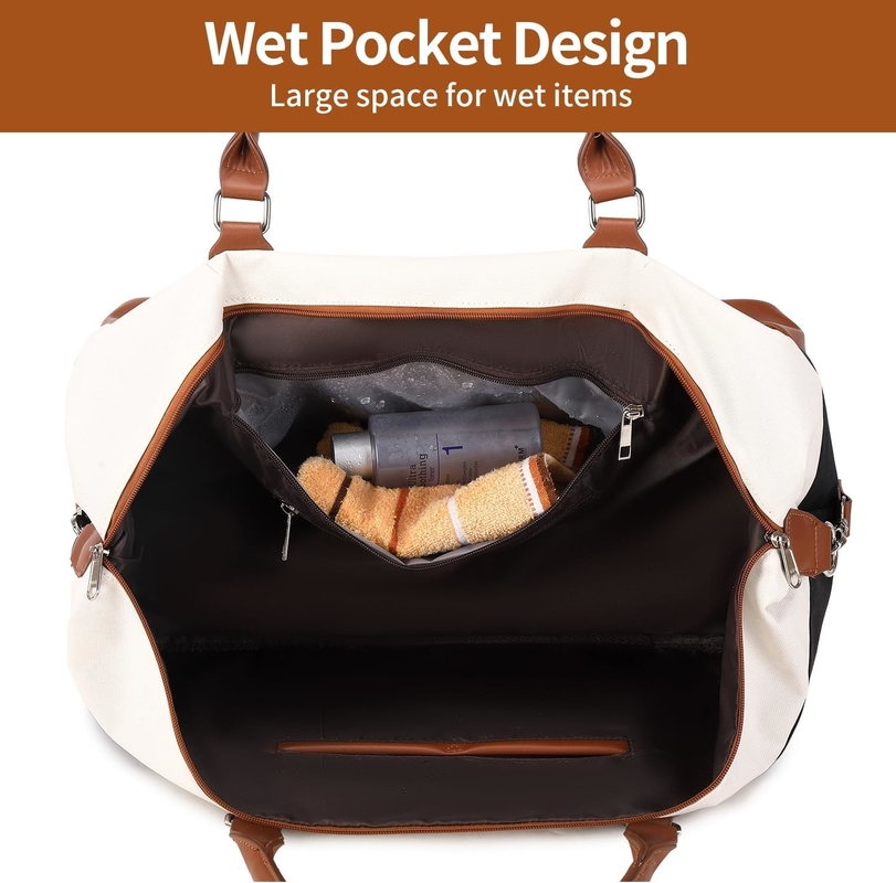 Cavas Weekender Carry on Duffel Travel Bag met lederen schoenen Compartiment voor mannen