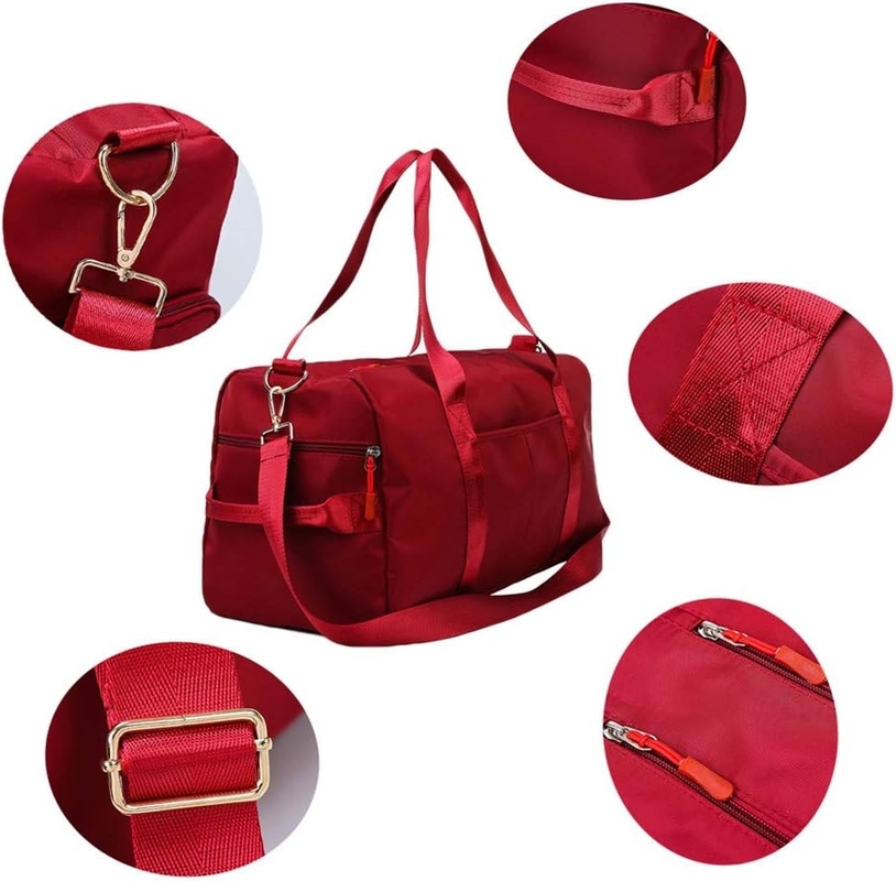Rood Grote Sport Gym Weekender Training Zwem Yoga Reistas met natte zak en schoenencompartiment