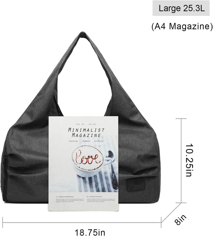 Polyester Zwarte Yoga Gym Sport Duffel Reistas Met natte droge opslagzakken