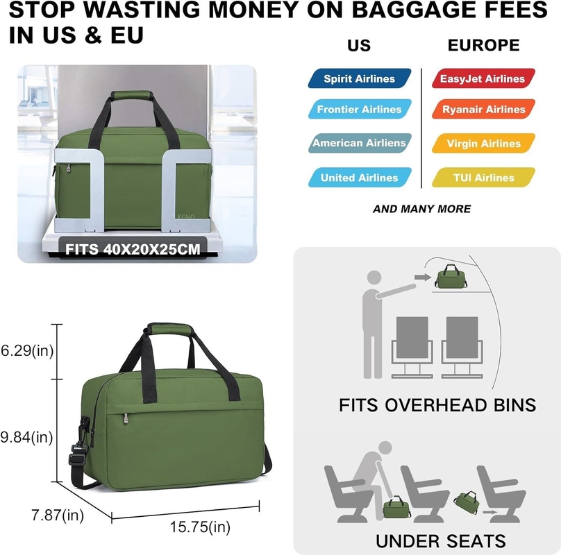 20L onder de stoel Draagbare sporttoet Gym Weekender Overnight Bag Voor mannen Vrouwen