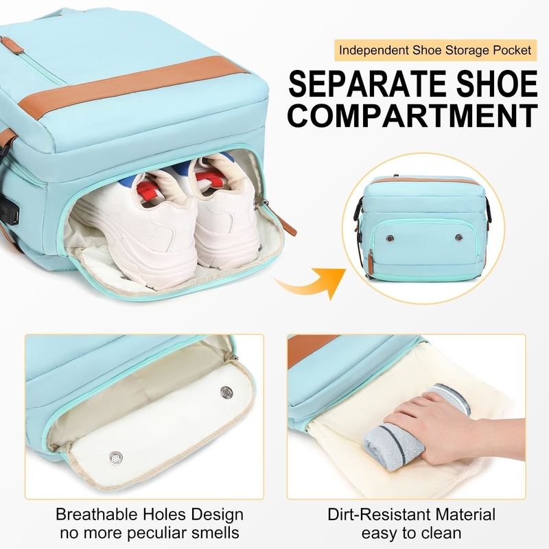 15.6 inch Carry On Duffel Travel Bag Vlucht goedgekeurd met USB-oplaadpoort