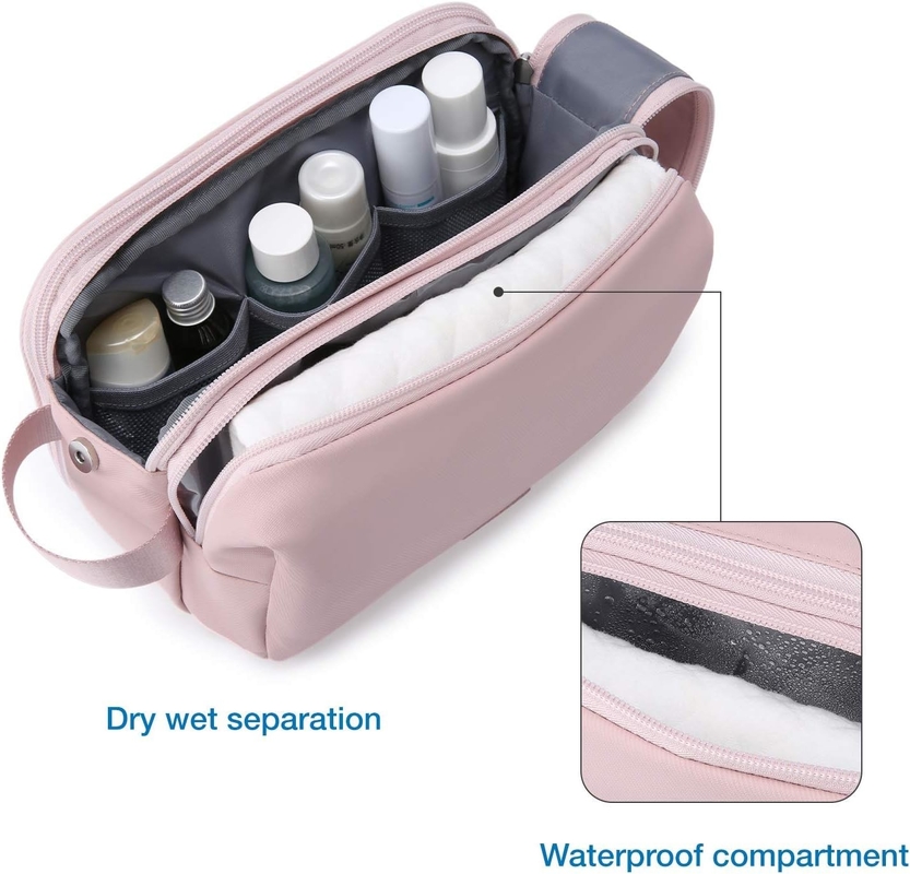 Roze Dopp Kit Waterbestendige scheeren Cosmetische make-up Custom Travel Bag Voor vrouwen