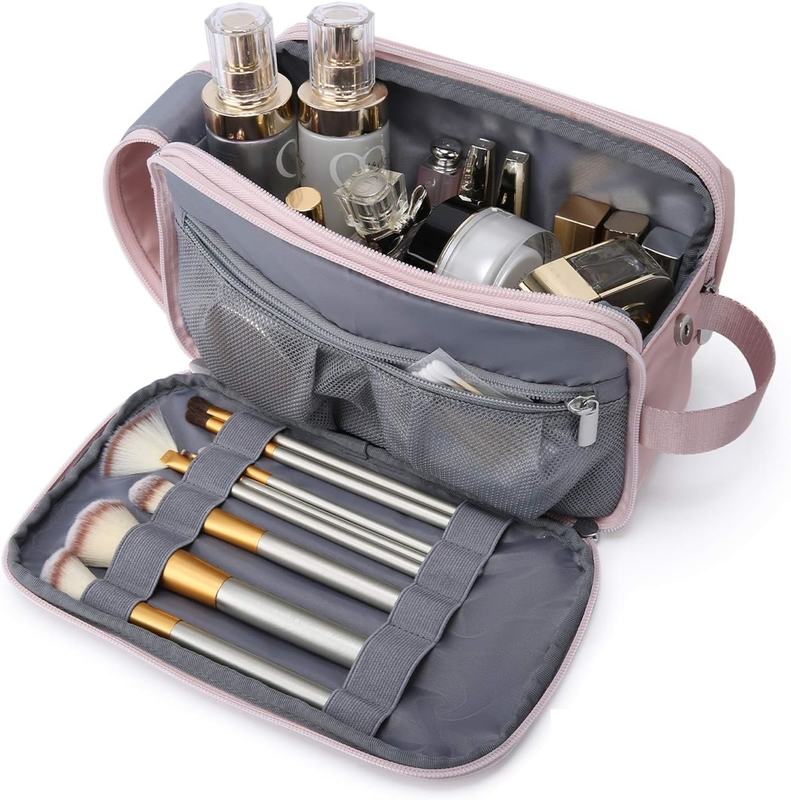 Roze Dopp Kit Waterbestendige scheeren Cosmetische make-up Custom Travel Bag Voor vrouwen