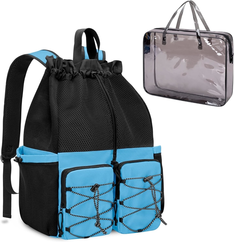 Grote waterdichte trekband Strand zwembad gym zwembad Sport mesh Custom Travel Bag voor mannen en vrouwen
