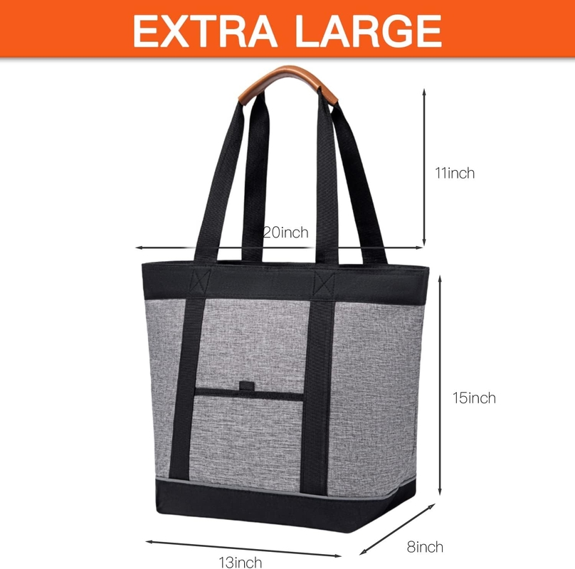 Transport Grote geïsoleerde herbruikbare kruidenierswaren Tote Picnic Custom Travel Cooler Bag Voor koud of warm eten