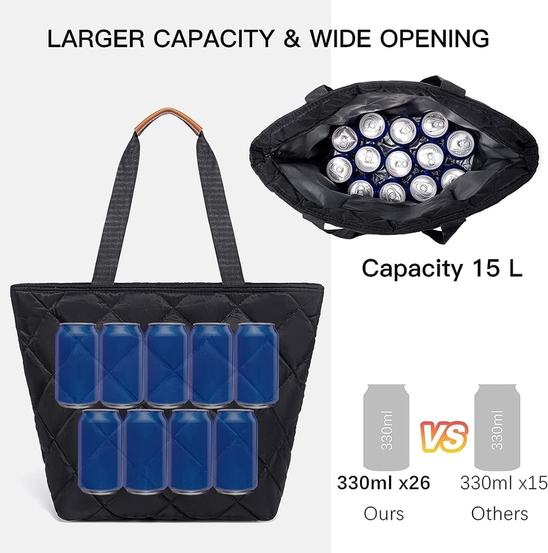 Transport Grote geïsoleerde herbruikbare kruidenierswaren Tote Picnic Custom Travel Cooler Bag Voor koud of warm eten