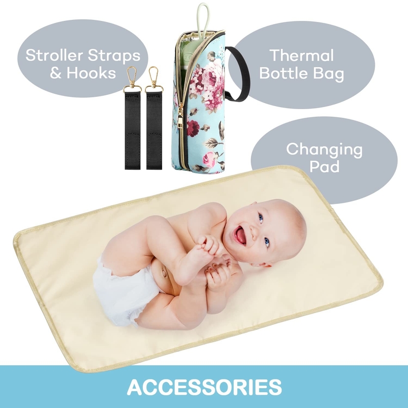 Grote capaciteit waterdichte duurzame multifunctie Nappy Custom Travel luiertas voor mama en papa