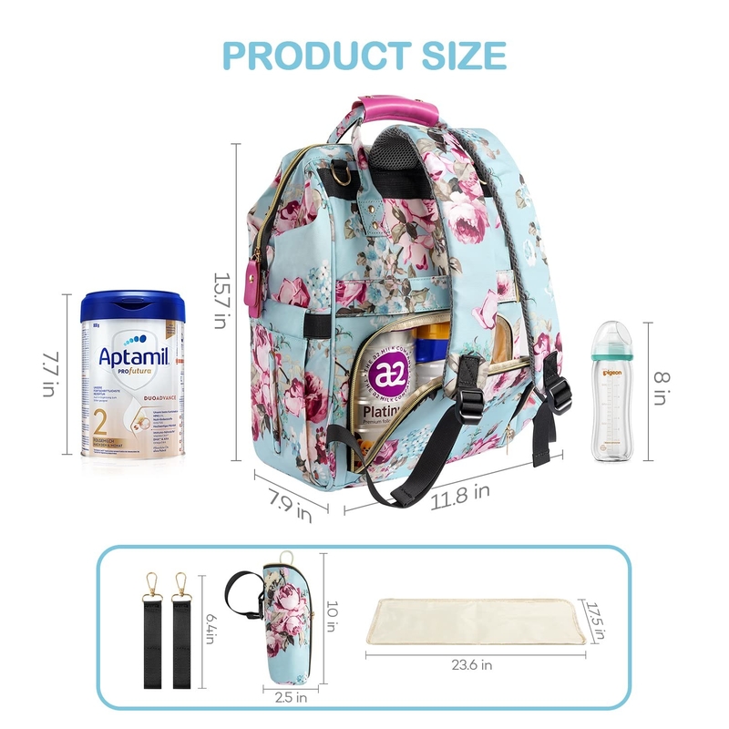 Grote capaciteit waterdichte duurzame multifunctie Nappy Custom Travel luiertas voor mama en papa