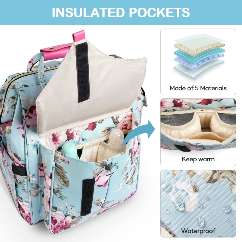 Grote capaciteit waterdichte duurzame multifunctie Nappy Custom Travel luiertas voor mama en papa
