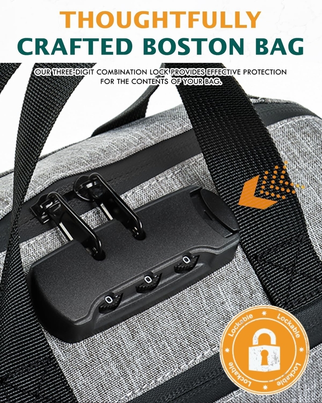 Grote cadeautjes Carbon bekleed container geactiveerde houtskool Boston Custom Travel Geur Proof Bag met combinatie slot