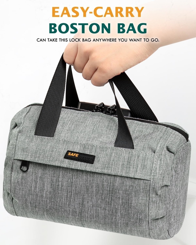 Grote cadeautjes Carbon bekleed container geactiveerde houtskool Boston Custom Travel Geur Proof Bag met combinatie slot