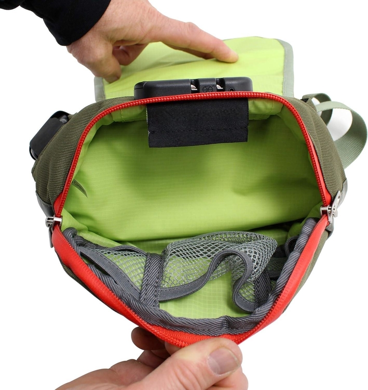 Groene kleur Geactiveerde koolstofvezel Custom Travel Smell Proof Bag met slot Voor mannen Vrouwen