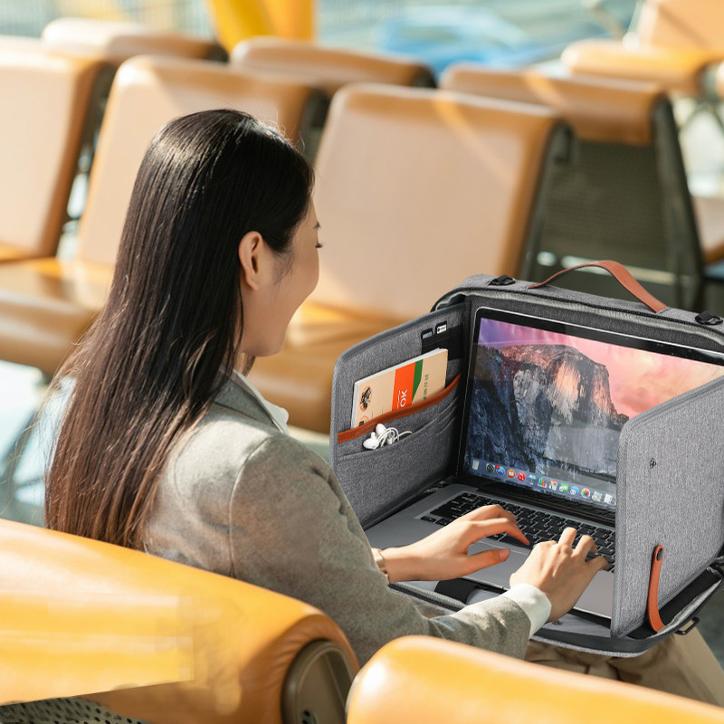 2024 Nieuwe grote capaciteit waterdichte computer laptop aangepaste reistas met schouderband voor mannen vrouwen