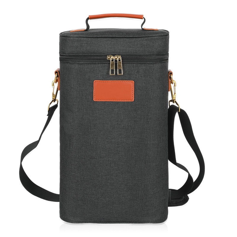 Leekproof Geïsoleerde Padded 2 flessen Gift Tote Carrier Custom Travel Wine Bag met schouderband