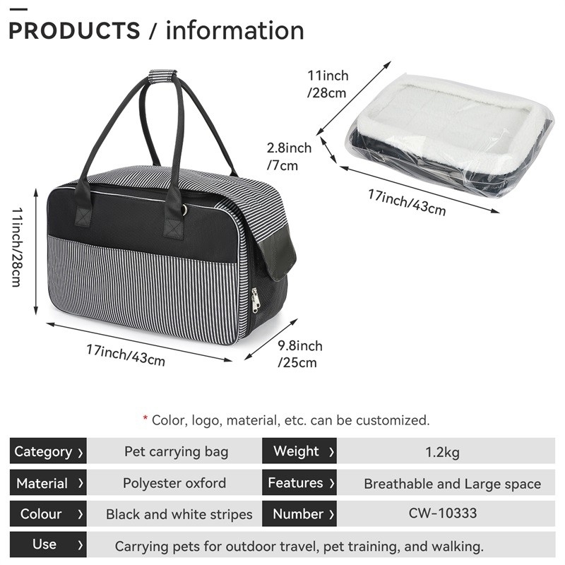 Luchtvaartmaatschappij Goedgekeurd Ademend Mesh Draagbaar Puppy Cat Dog Poop Bag Dispenser Custom Travel Pet Bag