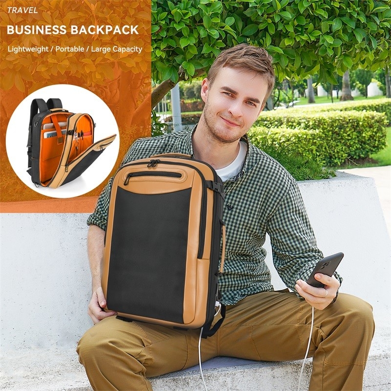 Waterbestendig Werk College School Anti-diefstal Bedrijf Custom Travel Laptop Ruimtezak met USB-oplaadpoort