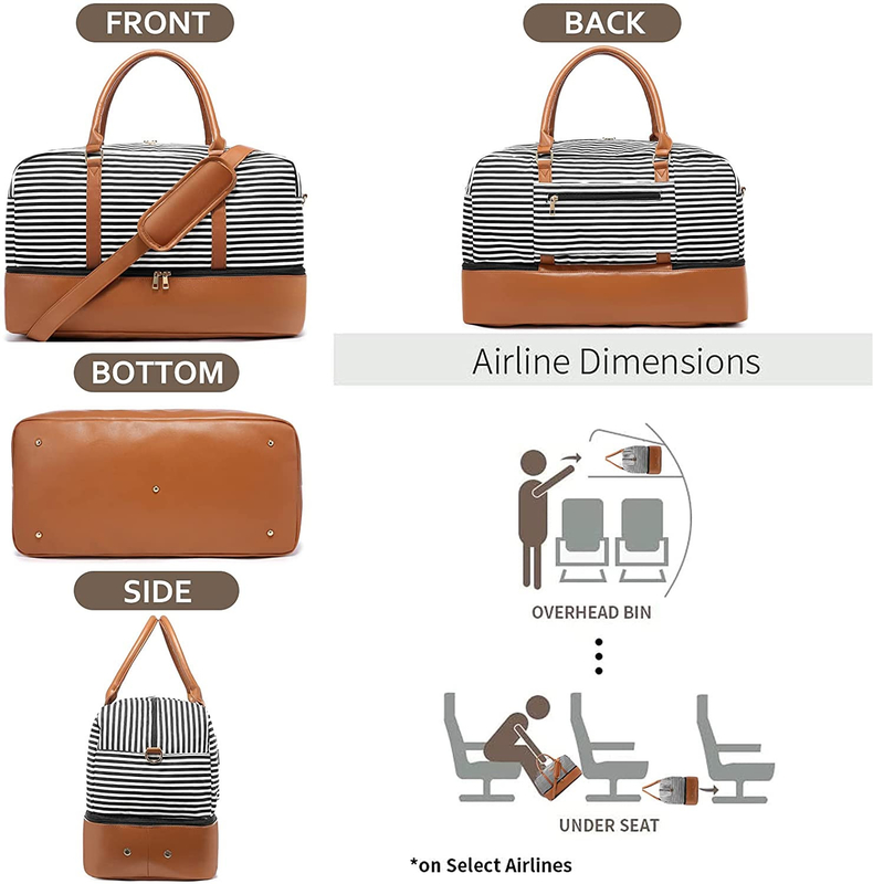 Duffel van de het Canvasreis van mensen doet Bagage Carry On Weekend Tote 16.2x14.5x8“ in zakken