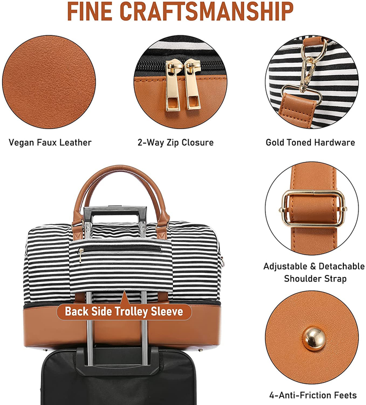 Duffel van de het Canvasreis van mensen doet Bagage Carry On Weekend Tote 16.2x14.5x8“ in zakken